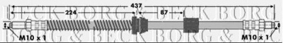 BORG & BECK bbh6963 -  Тормозной шланг